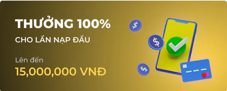 Hình ảnh khuyến mãi Thưởng 100% chào mừng tại M88